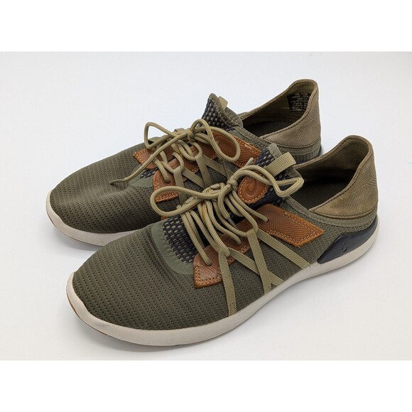 Olukai Mio Li Hunter Green Lava Rock Lightweight Shoes Sneakers Mens Size 10 US